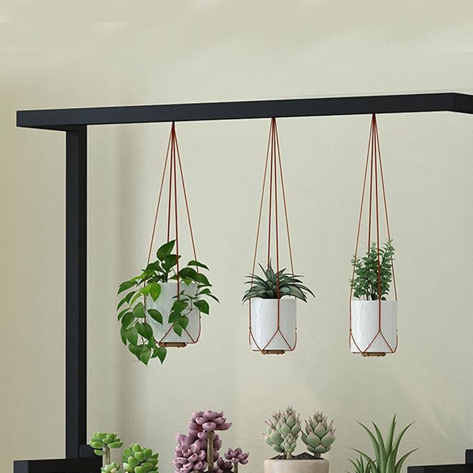 3-Tier Hanging Plant Stand Planter Shelves Flower Pot Organizer Rack Outdoor - Image 4