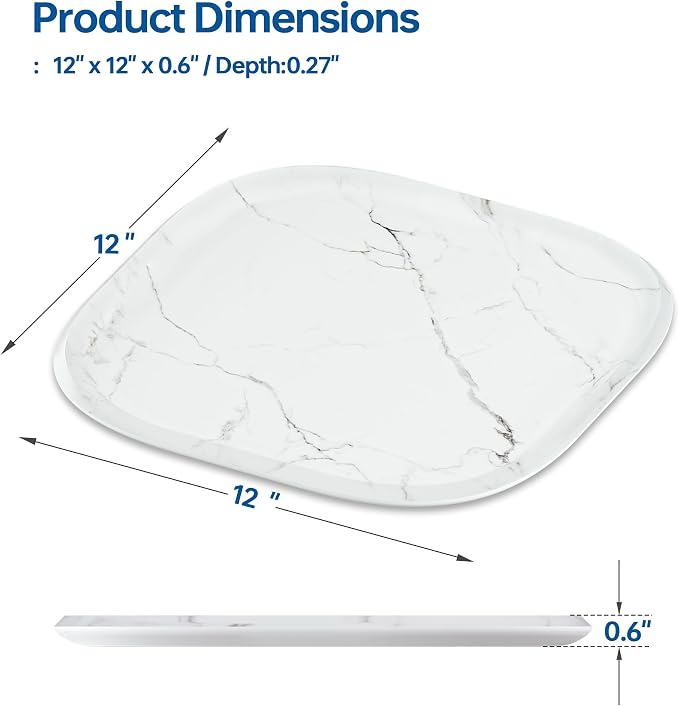 Vanity Decorative Tray, Bathroom Tray Countertop Organizer - Image 3