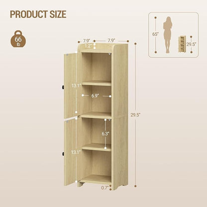 Hzuaneri Bathroom Storage Cabinet, Small Corner Floor Cabinet - Image 2