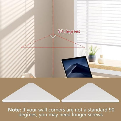 evron Corner Mounting Shelf Set of 2 – Easy to Install Floating Wall Shelves - Image 6
