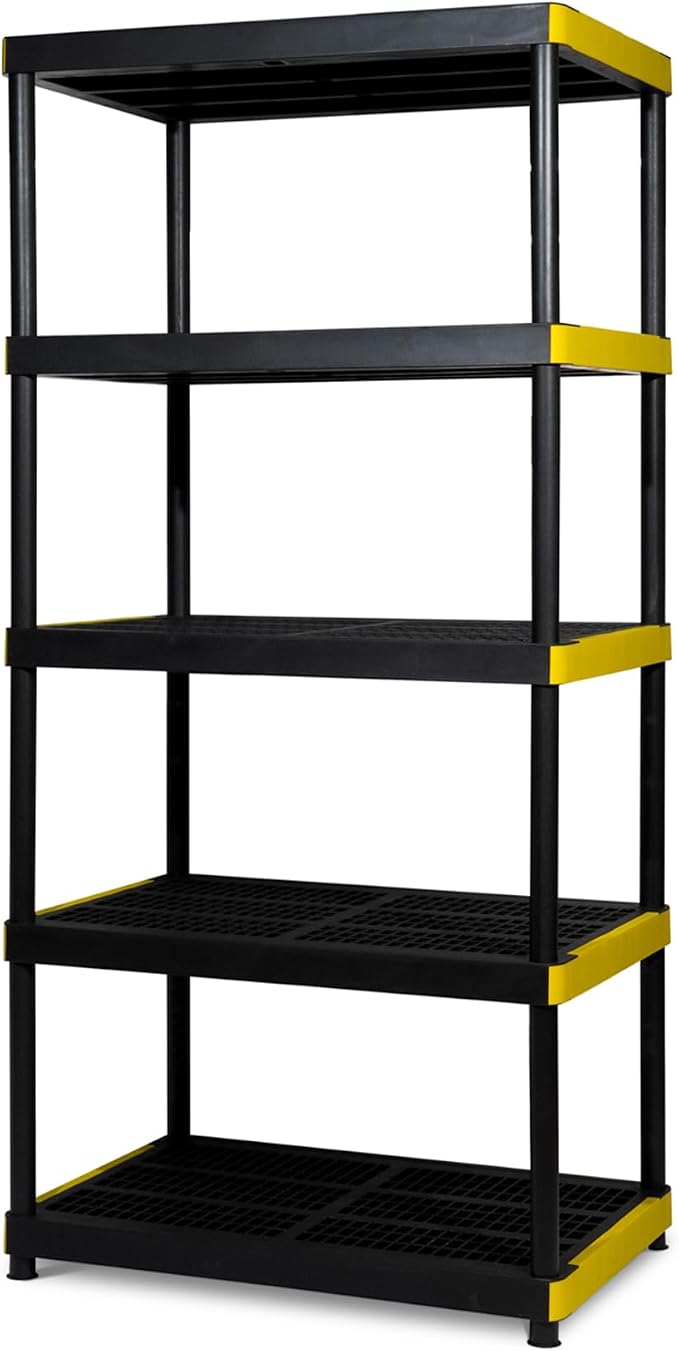 Simpli-Magic 5-Tier Heavy Duty Plastic Storage Shelving Unit, Garage & Outdoor by Simpli-Magic