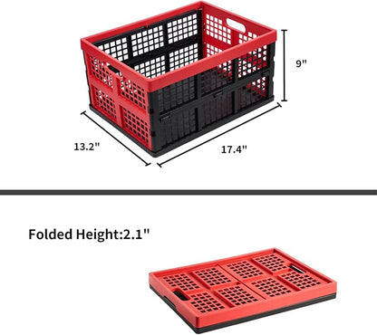 3-Pack Plastic Collapsible Storage Crates-30L, Foldable Plastic Crates - Image 3