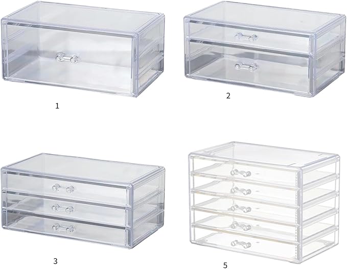 Space Saving Acrylic Cosmetic Storage Drawers Multi Drawers Acrylic Organizer - Image 6