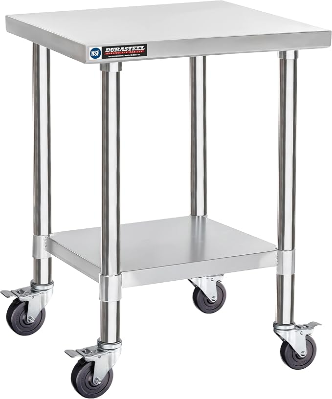 DuraSteel 24x24 NSF Stainless Steel Cart Work Table by DuraSteel