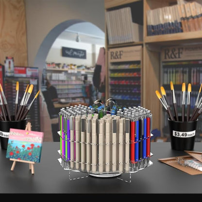 Marketing Holders 120 Slot Pen Holder Clear Acrylic Organizer Tabletop Display - Image 4