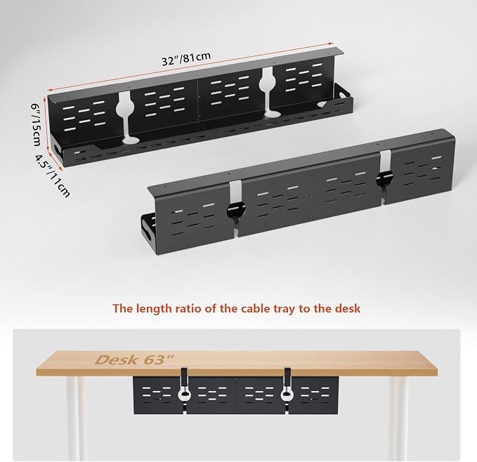 Univivi Under Desk Cable Management Tray - Image 5