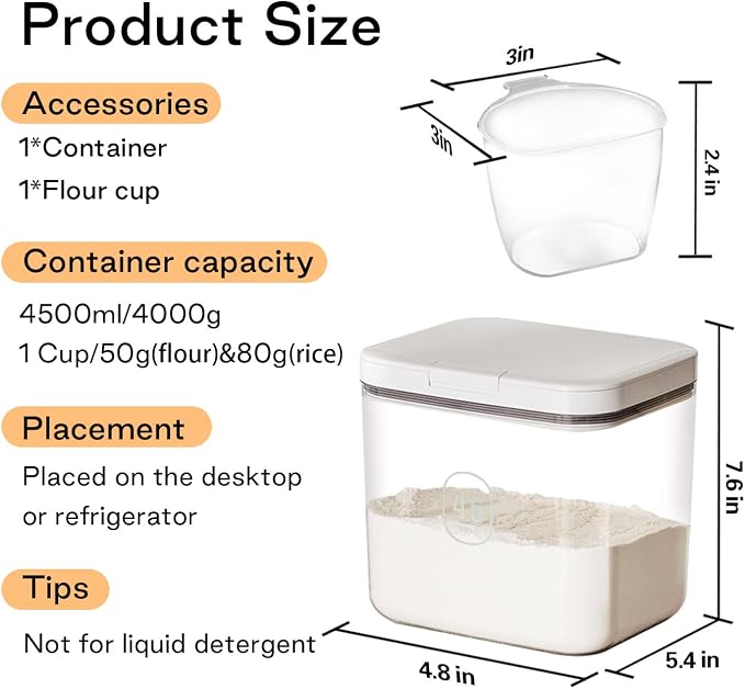 Flour Storage Container 4.5L - Image 3