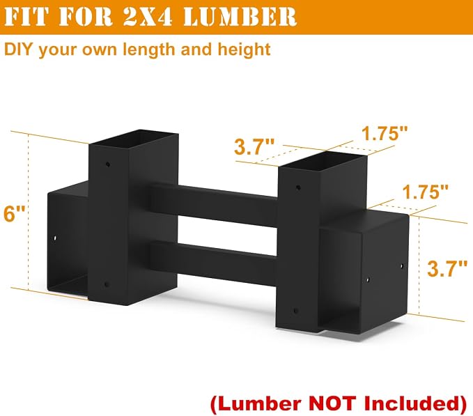 Outdoor Firewood Rack Brackets Kit - Image 4