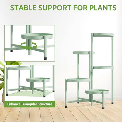 iDavosic.ly 5 Tier Large Plant Stand Indoor, 10 Inch Wide Corner Tall Metal - Image 6