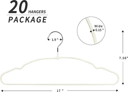 TOPIA HANGER Metal Hangers 20 Pack, Adult Clothes Hangers Space Saving & Non - Image 6
