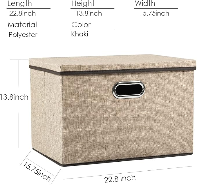 PRANDOM Extra Large Collapsible Storage Bins - Image 4