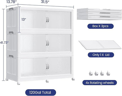 480QT Extra Large Stackable Storage Bins - Image 2