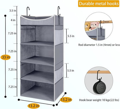 4-Shelf Hanging Closet Organizer and Storage - Image 2