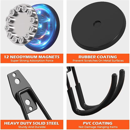 2PCS Large Strong Magnetic Hooks Heavy Duty, 3.5in Ndfeb Magnet - Image 3