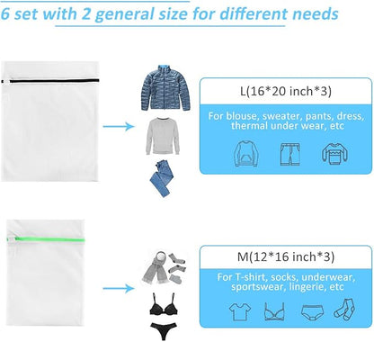 GOGOODA Mesh Laundry Bags for Delicates Durable Protective Wash Bags | Travel - Image 4