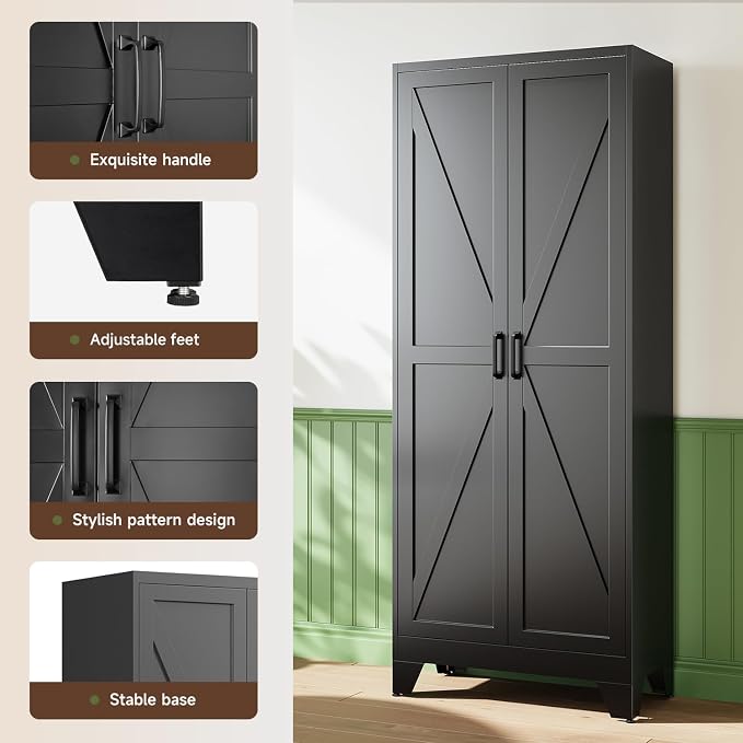 Letaya 75" H Metal Storage Cabinet - Image 6