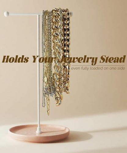 VROOMIUM Necklace Holder Stand - 6in Ceramic Base X 1ft Height - Image 4