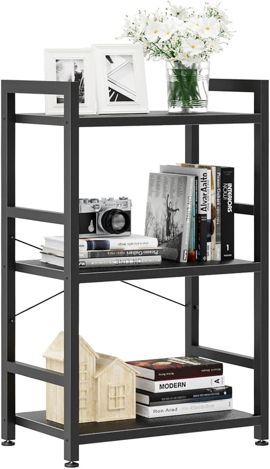NUMENN 3 Tier Slim Bookshelf, Tall Freestanding Open Storage Bookcase by NUMENN