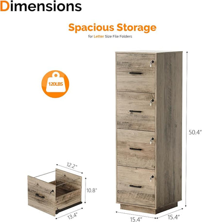 VINGLI 4 Drawer File Cabinet - Image 3