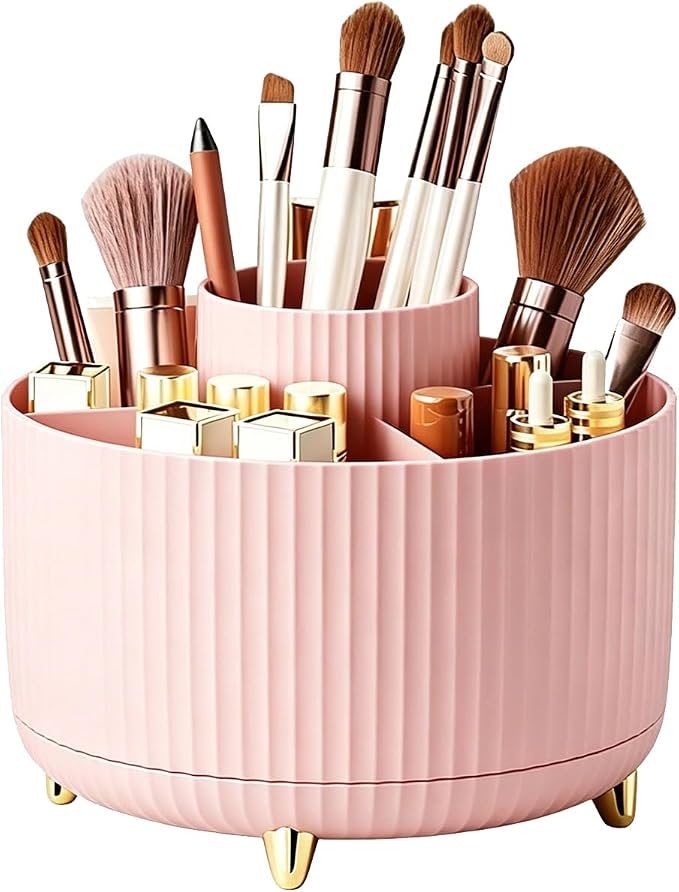 360°Rotating Makeup Brush Holder Organizer, Spinning Skincare Storage Carousel by Unknown