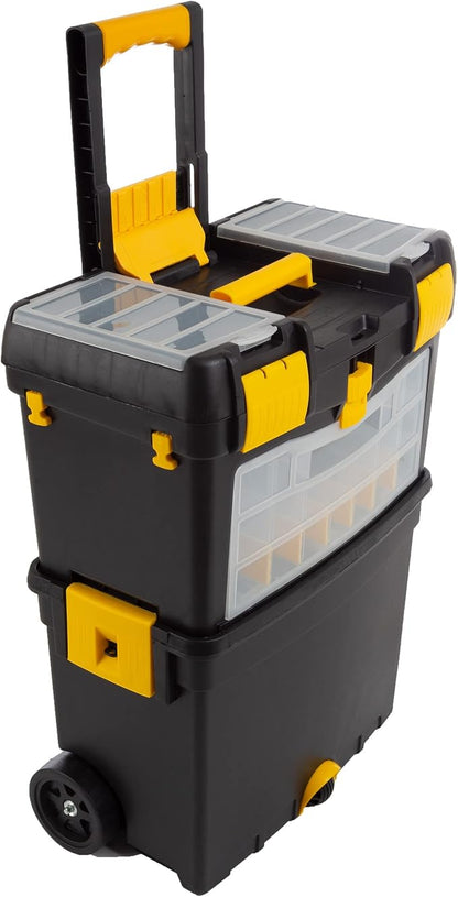 Rolling Tool Box with Wheels, Foldable Comfort Handle, and Removable Top – by Stalwart