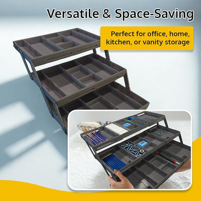 3 Tier Drawer Organizer, Expandable Organizer - Image 4