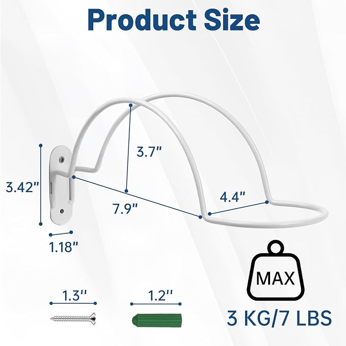 2 Pcs Helmet Rack Hanger Wall Mount Display, Helmet Holder Hooks Wall Mount - Image 5
