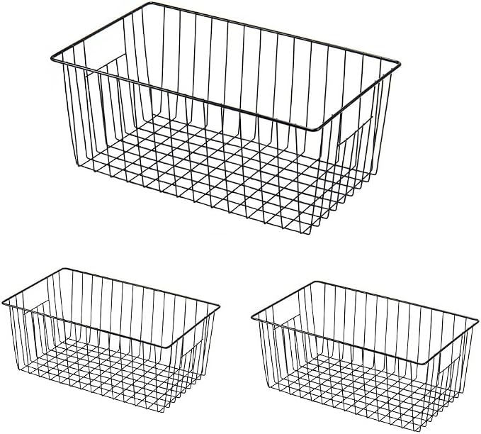 16inch Freezer Wire Storage Organizer Baskets, Household Refrigerator Bins by Y.Z.Bros
