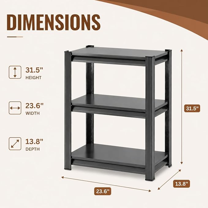 Heavy Duty Metal Bookshelf Adjustable Storage Shelving Unit - Image 3