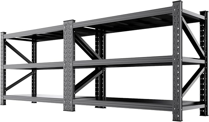 2 Set 5000LBS Heavy Duty Storage Shelves, Adjustable Garage Shelving Unit by AXASIIO