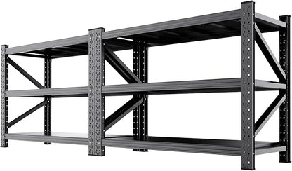 2 Set 5000LBS Heavy Duty Storage Shelves, Adjustable Garage Shelving Unit by AXASIIO
