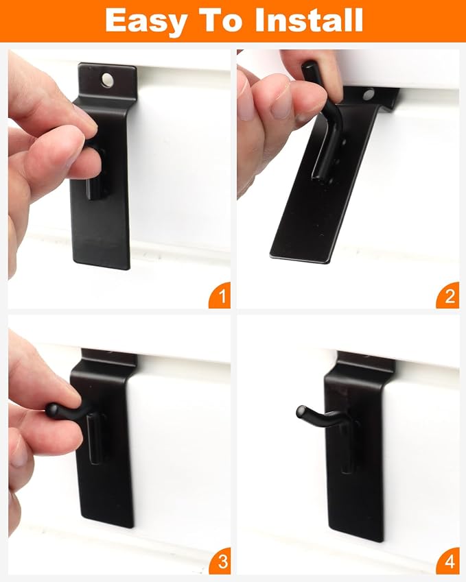1" Slatwall Hooks, 30 Pack Slatwall Accessories, Garage Slat Wall Hanging - Image 5