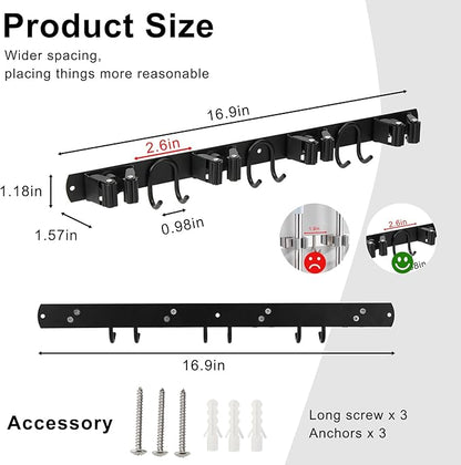 Mop Broom Holder Wall Mount - Image 4