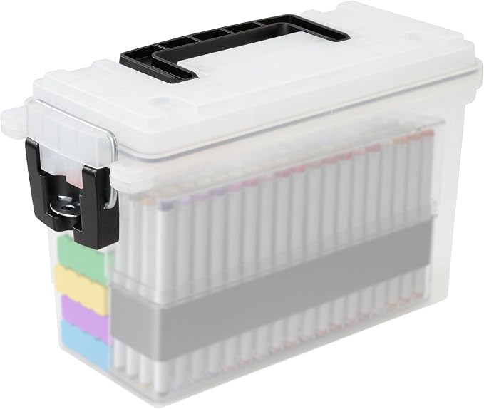 Sheffield Ammo Box Made in USA, Stackable Lockable Ammo Storage Box, Frost | by Sheffield