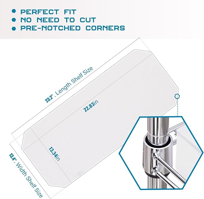 BRIAN & DANY Wire Shelf Liner 13.4" x 23.2", Heavy Duty Shelf Liners - Image 2