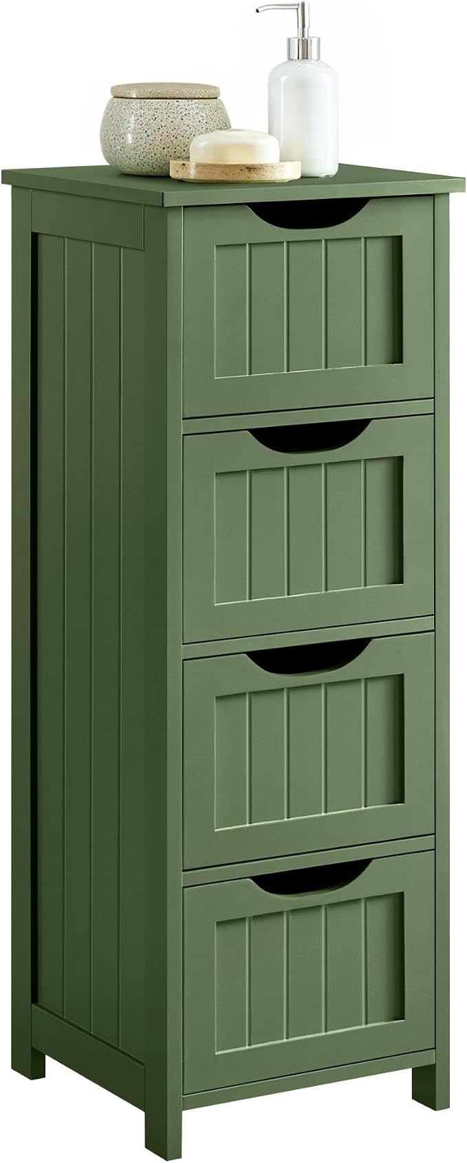 Yaheetech Bathroom Storage Cabinet, Beside Toilet or Vanity, Beadboard Tower by Unknown