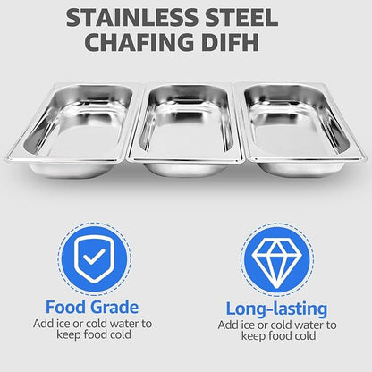 4 pack Chafing Dishes for Buffet of Stainless Steel Food Warmers for Parties 9 - Image 5
