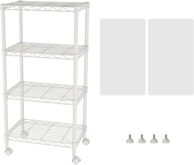 SINGAYE 4 Small Shelves Storage Shelf Wire Shelving Unit Metal Shelf Adjustable by SINGAYE