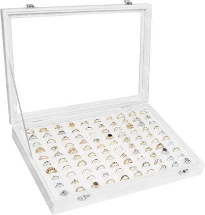 Velvet Ring Display Tray Organizer Box by Siveit