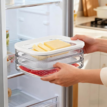2 Pcs Deli Meat Container for Fridge, Stackable Food Storage Boxes - Image 6