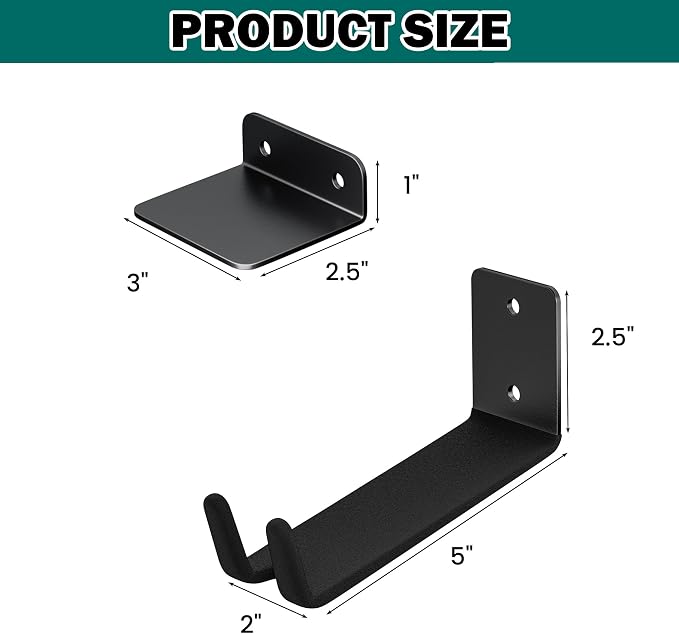 EVERHANGER Wall Mount Bike Pedal Hanger, Heavy-duty Garage Bike Rack, - Image 2
