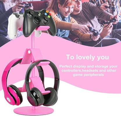 Controller Holder Pink, Headphone Stand, 3 Tier Multi Adjustable Game - Image 3