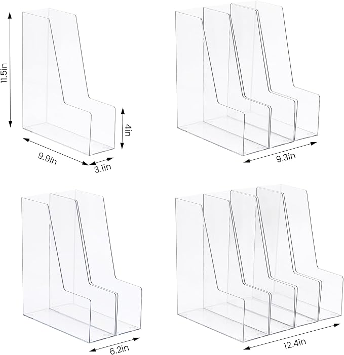 CiWiVOKi Vertical File Holder, 4 pack - Image 2