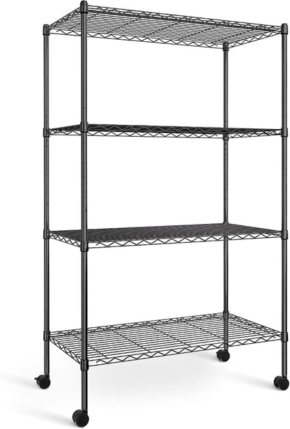 Simple Deluxe Heavy Duty 4-Tier Storage Shelving Unit, 35.83" W x 13.98" D x by SimpleDeluxe