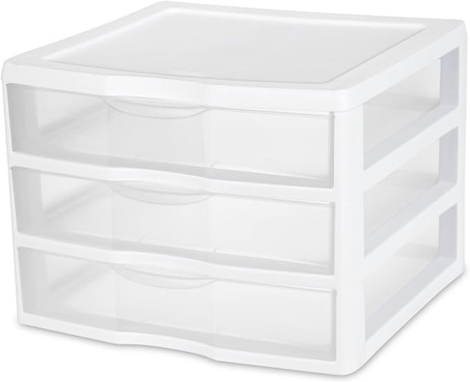 Sterilite 6-Pack Wide 3 Drawer Unit, Plastic Desktop Organizer - Image 4