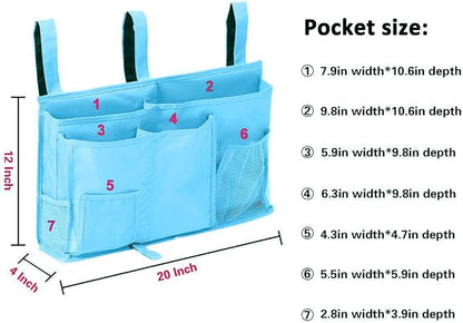Sugaroom Bedside Storage Caddy, Bunk Bed Organizer Bed Storage Pocket Bedside - Image 2