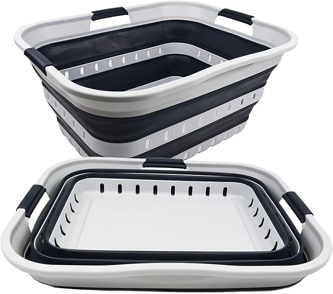 SAMMART 42L Collapsible Plastic Laundry Basket - Image 2