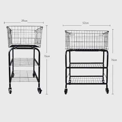31" Tall Rolling Laundry Basket - Image 3
