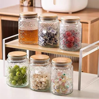 ANSQU Vintage Glass Jars Set Canister Airtight Storage Jar Container - Image 7