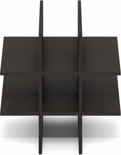 Furinno Cubicle 9-Compartment Cube Insert, Grid Cube Organizer, Dark Oak | - Image 10